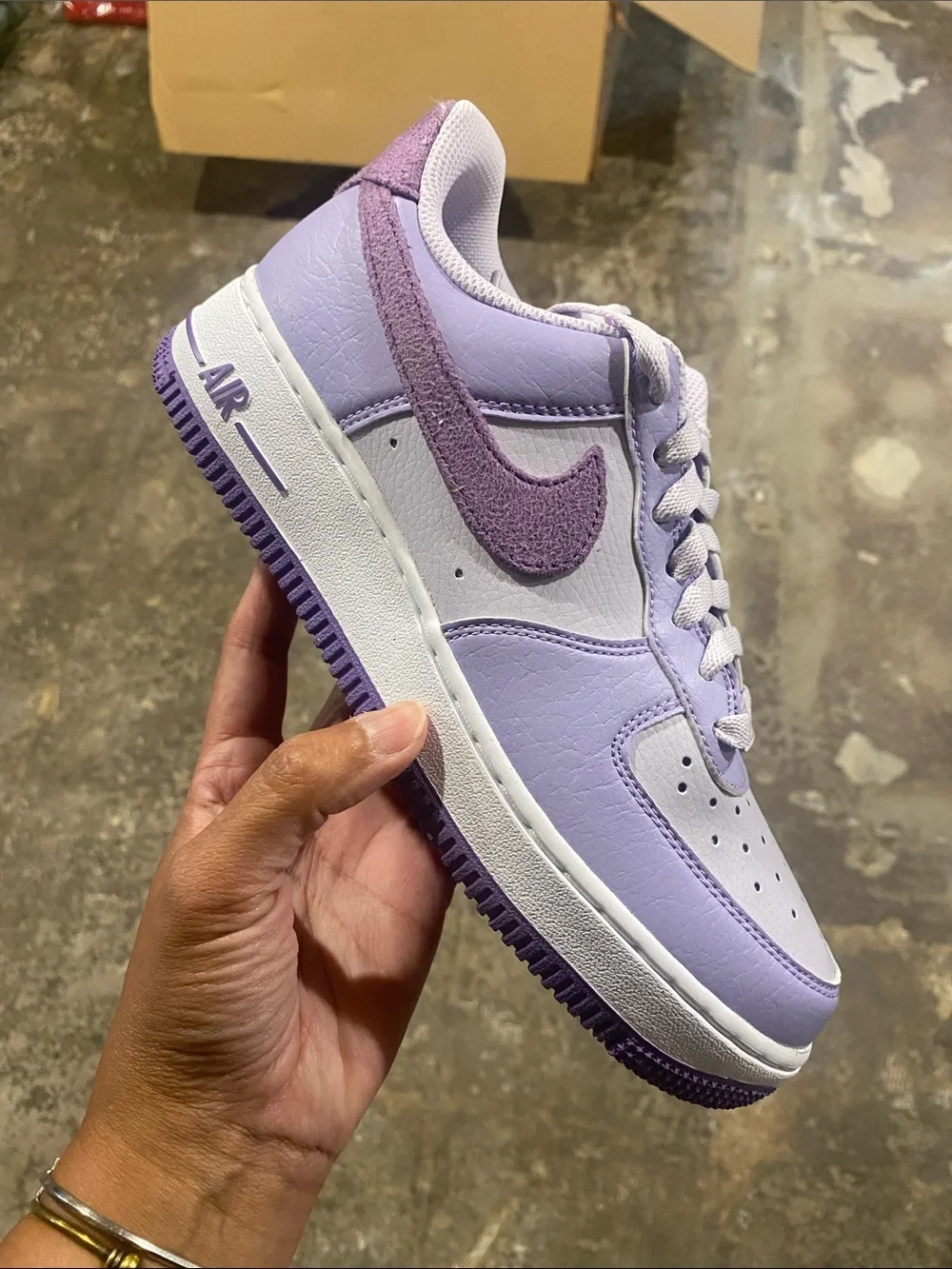 Nike Air Force 1 Low — Light Lavender & Deep Purple Women’s Sneakers